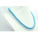 Single Line Natural blue turquoise 8 mm Beads Stones NECKLACE 18.9'